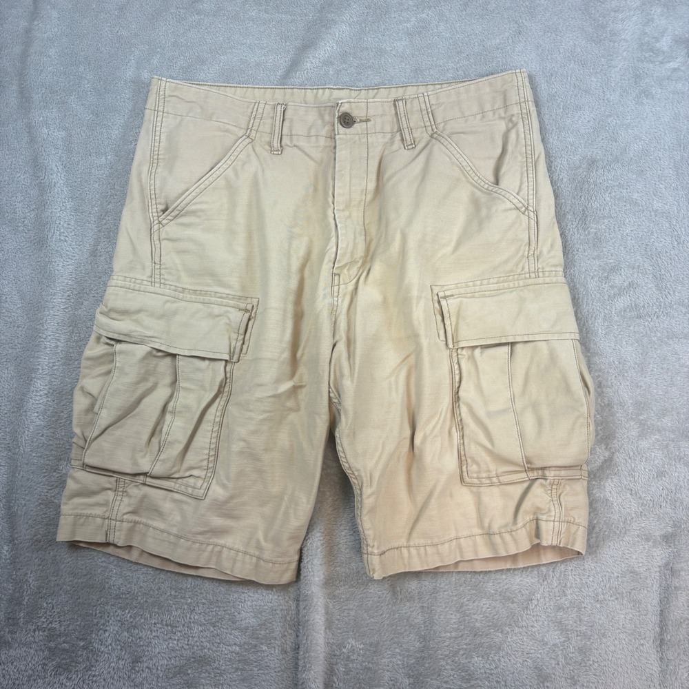 Levi's Shorts Men 33 Cargo Relaxed Khaki Tan Casual Utility